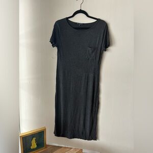 One Clothing Large Classic Grey Ribbed Dress